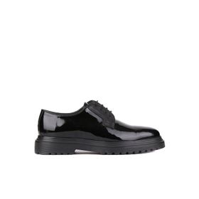 Shoetyle 250-2013 Siyah Rugan Deri Bağcıklı Erkek Klasik Ayakkabı