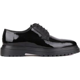 Shoetyle 250-2013 Siyah Rugan Deri Bağcıklı Erkek Klasik Ayakkabı