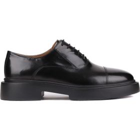Shoetyle 250-2014 Siyah Açma Deri Bağcıklı Erkek Klasik Ayakkabı