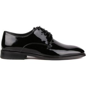Shoetyle 250-2239 Siyah Rugan Deri Bağcıklı Erkek Klasik Ayakkabı