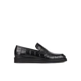 Shoetyle 250-2371 Siyah Croco Deri Erkek Klasik Ayakkabı