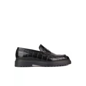 Shoetyle 250-2371 Siyah Croco Deri Erkek Klasik Ayakkabı