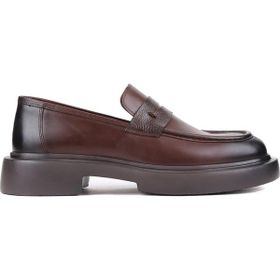 Shoetyle 250-2375 Kahverengi Deri Bağcıksız Erkek Klasik Ayakkabı