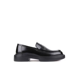 Shoetyle 250-2375 Siyah Açma Deri Bağcıksız Erkek Klasik Ayakkabı