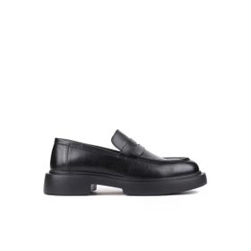Shoetyle 250-2375 Siyah Deri Bağcıksız Erkek Klasik Ayakkabı
