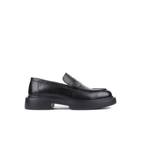 Shoetyle 250-2375 Siyah Deri Bağcıksız Erkek Klasik Ayakkabı