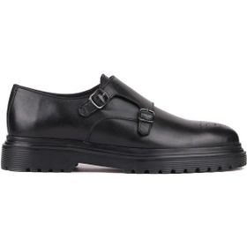 Shoetyle 250-2378 Siyah Deri Tokalı Erkek Klasik Ayakkabı