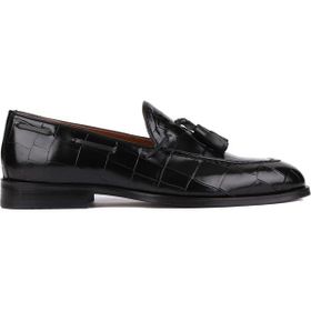 Shoetyle 250-7951 Siyah Deri Püsküllü Erkek Klasik Ayakkabı