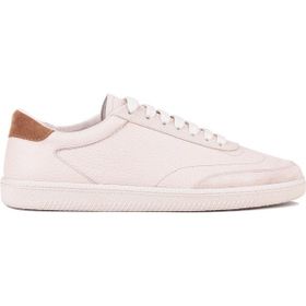 Shoetyle 666-1098 Bej Hakiki Deri Bağcıklı Erkek Günlük Ayakkabı