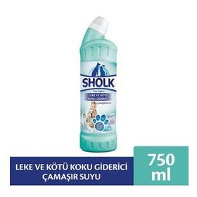 Sholk 750 ml Evcil Hayvanlar İçin Leke ve Koku Giderici Oksijenli Çamaşır Suyu