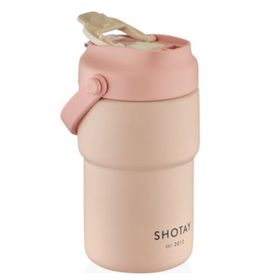 Shotay 450 ml Askılı Pastel Renk Mug Matara Çelik Termos