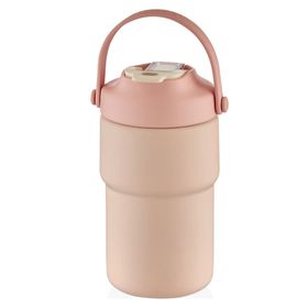 Shotay 450 ml SHT-ST-8099-3 Pembe Askılı Pastel Termos