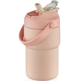 Shotay 450 ml SHT-ST-8099-3 Pembe Askılı Pastel Termos