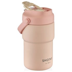 Shotay 450 ml SHT-ST-8099-3 Pembe Askılı Pastel Termos