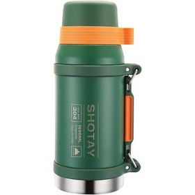 Shotay Camper 1600 ml Haki Çelik Termos