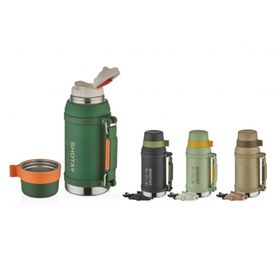 Shotay SHT-ST-8216-3 Yeşil 1500 ml Camper Matara Çelik Termos