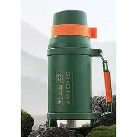 Shotay SHT-ST-8216-3 Yeşil 1500 ml Camper Matara Çelik Termos