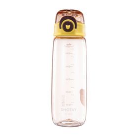Shotay ST-6673 Sarı Turuncu 650 ml Tritan Kilitlenebilir Matara