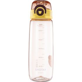 Shotay ST-6673 Sarı Turuncu 650 ml Tritan Kilitlenebilir Matara