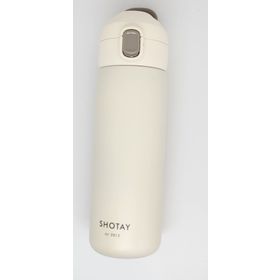 Shotay ST-8006 Beyaz Renk 420 ml Silikon Askılı Çelik Termos Matara