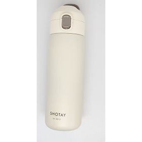 Shotay ST-8006 Beyaz Renk 420 ml Silikon Askılı Çelik Termos Matara