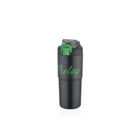 Shotay ST-8133 Siyah 750 ml Çelik Çift Başlıklı Termos Matara