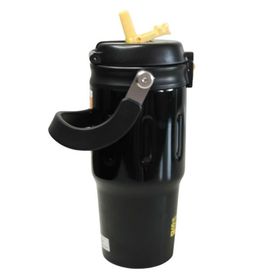 Shotay ST-8166 Çift Kullanım Pipetli Rahat İçim Gri 650 ml Çelik Termos
