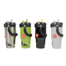 Shotay ST-8166 Çift Kullanım Pipetli Rahat İçim Siyah 650 ml Çelik Termos
