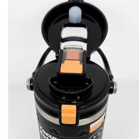 Shotay ST-8166 Çift Kullanım Pipetli Rahat İçim Siyah 650 ml Çelik Termos