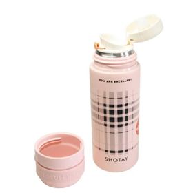 Shotay ST-8188 480 ml Desenli Pembe Çelik Termos