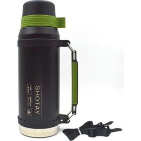 Shotay ST-8217 2000 ml Camper Large Siyah Çelik Matara Termos
