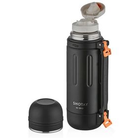 Shotay ST-8255 Take Trip 1200 ML Siyah Çelik Termos
