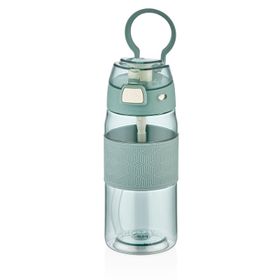 Shotay Tritan 600 ml Şeffaf Kapaklı Şeritli Matara