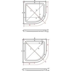 Shower 75x75 cm Oval Flat Duş Teknesi
