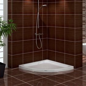 Shower 85x85 cm Oval Flat Duş Teknesi