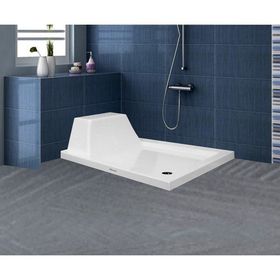 Shower Agron Dikdörtgen Flat Oturmalı 70x100 cm Duş Teknesi