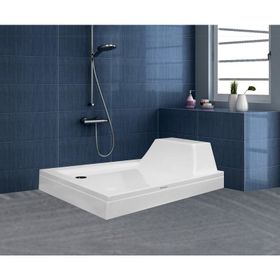 Shower Agron Dikdörtgen Flat Oturmalı 80x120 cm Duş Teknesi