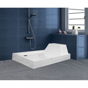 Shower Agron Dikdörtgen Flat Oturmalı 80x120 cm Duş Teknesi