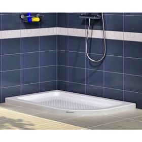 Shower Oval Asimetrik Flat 80x100 cm Duş Teknesi