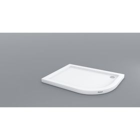 Shower Oval Asimetrik Flat 80x120 cm Duş Teknesi