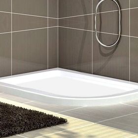 Shower Oval Asimetrik Flat 80x140 cm Duş Teknesi