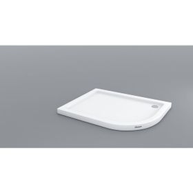 Shower Oval Asimetrik Flat 90x100 cm Duş Teknesi