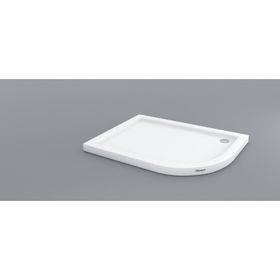 Shower Oval Asimetrik Flat 90x100 cm Duş Teknesi