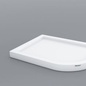 Shower Oval Asimetrik Monoblok 70x100 cm Duş Teknesi