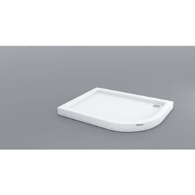 Shower Oval Asimetrik Monoblok 80x100 cm Duş Teknesi
