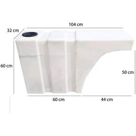 Shuivan 150 lt 104x32x60 cm Teker Üstü Uyumlu Karavan Su Deposu