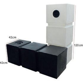 Shuivan 200 lt 120x42x42 cm Karavan Su Deposu
