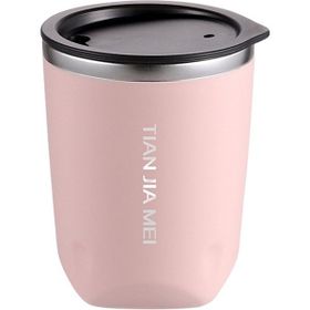 Shun 300 ml Paslanmaz Çelik Kahve Fincanı Sızdırmaz Termos Seyahat Süt Çay Su Şişesi Bardak Şarap Seti Yurt Dışından 0,30 lt Pembe Termos
