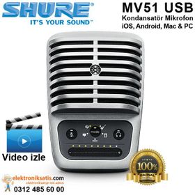 Shure MV51 Dijital Geniş Diyafram Kondenser Kayıt Mikrofonu