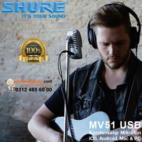 Shure MV51 Dijital Geniş Diyafram Kondenser Kayıt Mikrofonu